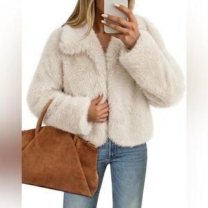 Women's Creamy Fur Jacket | WINTER ESSENTIAL ❄️ NEW